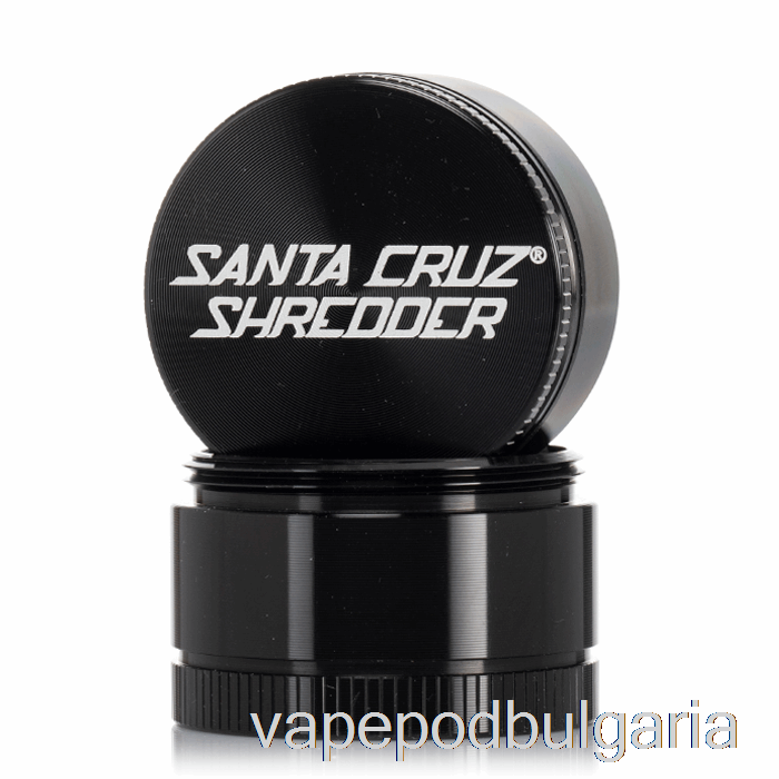 Vape Течности Santa Cruz шредер 1,6 инча малка мелница от 3 части черна (40 Mm)